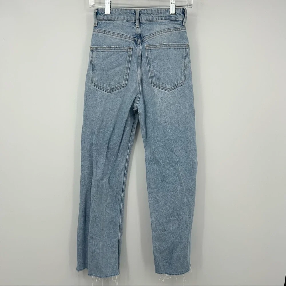 Zara High Waisted Wide Leg Ripped Jeans - Picture 5 of 5